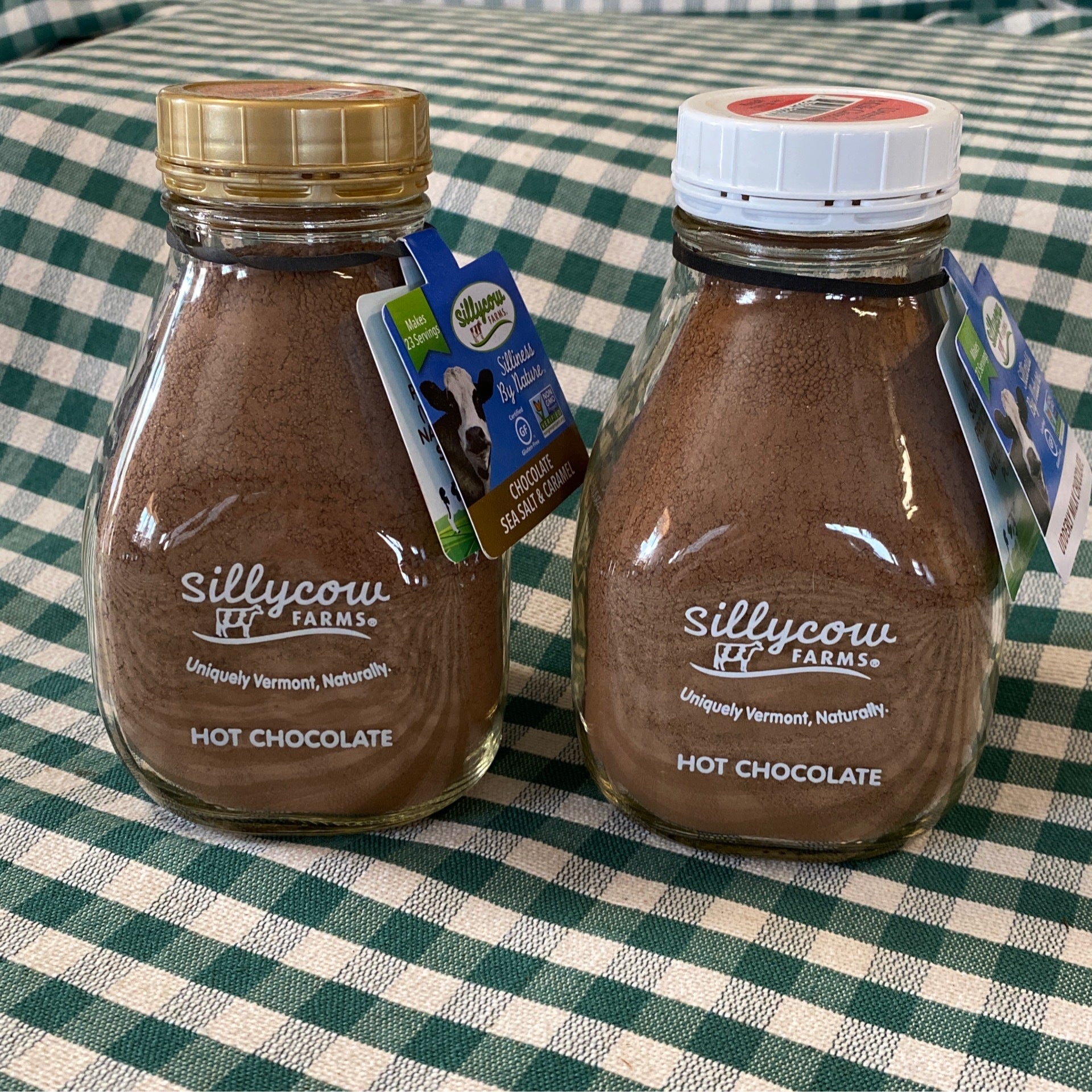 Silly Cow Farms Hot Chocolate Mix 16.9oz Glass Jar Chocolate Udderly Milk Chocolate