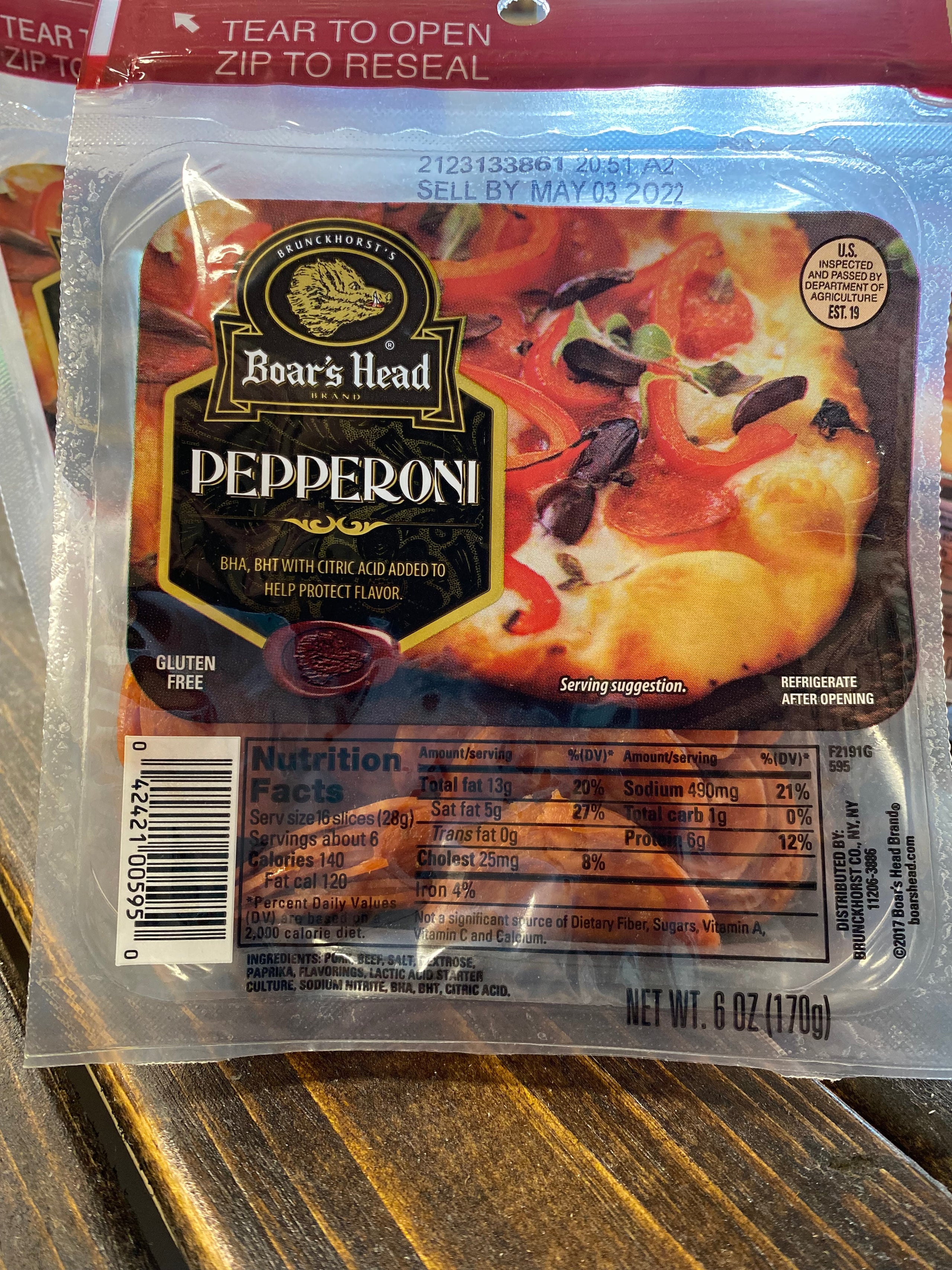 Boar's Head Pepperoni Pouch Whittier Farms